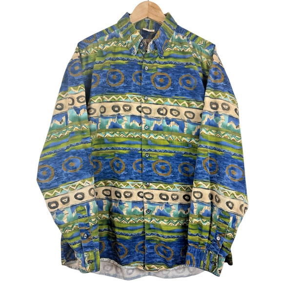 The Territory Ahead All Over Print Abstract Art Mens XL Vintage - Picture 1 of 4